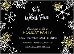 Snowflake Fun Invitation D1790U-4B Snowflake Fun Invitation D1790U-4B